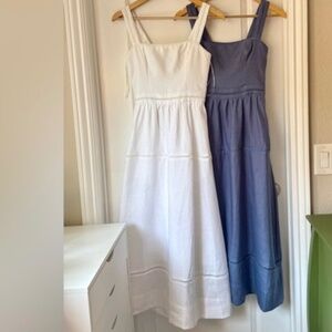 Reformation Everett Linen Dress In White, brand new, without tags, no flaws.